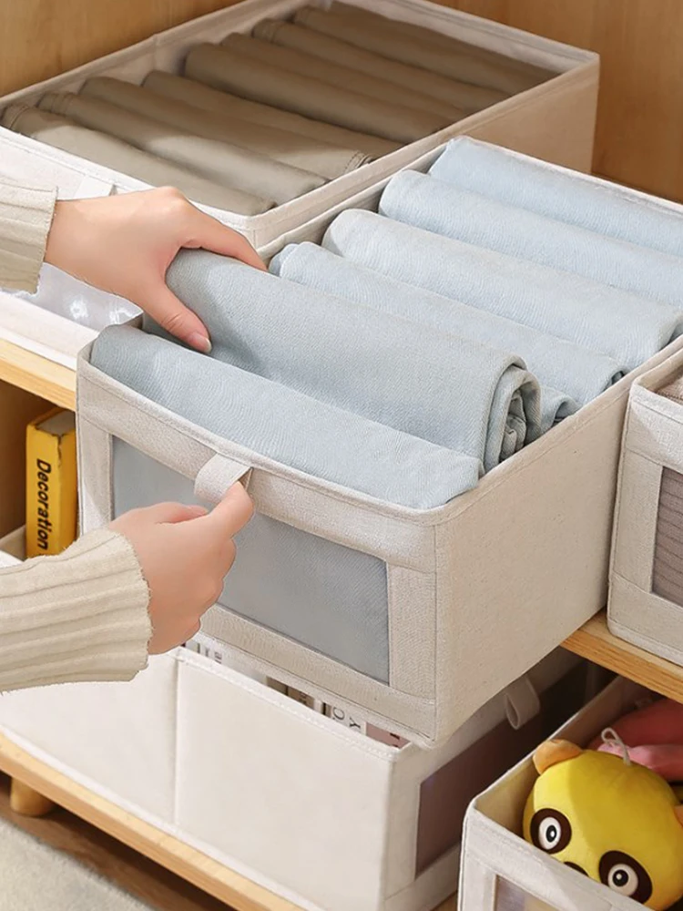 Description Picture 5 of itemPants Storage Box For 1pc Household High-capacity Organizing Wardrobe Storage Box, Underwear Storage Tool, Drawer Style