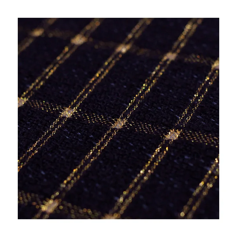 Redraspberry-Black Plaid Tweed Tecidos para Mulheres, Materiais de Vestuário para o Outono, Ternos Casaco, Tecido De Costura, Alfaiate, Frete Grátis, França