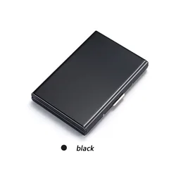 Premium Stainless Steel Anti - Theft Card Holder with 10 Slots - 10 card slots (Black)