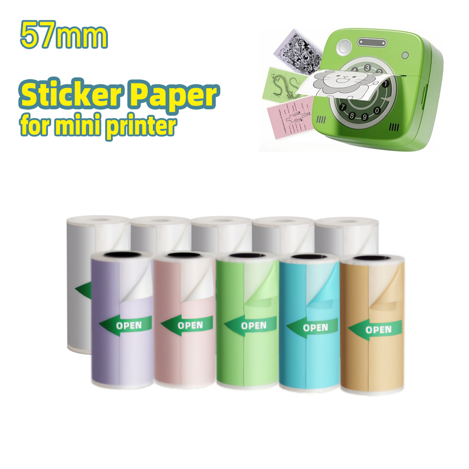 Stickers Labels for Mini Printers 57mm Stickers Purple Pink Sticker 30mm Label 15mm Label Color Labels for D3 B1 B2 B3 Printer