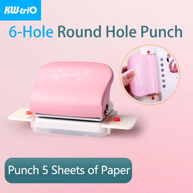 Mini 6 Hole Puncher DIY Hole Punching Loose Leaf Paper Hole Punch B5 A5 A4  Paper Binding Smart Ring Binder Planner Hole Punch 