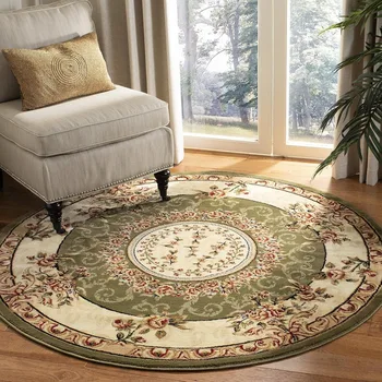 Vintage Floral Circular Rug 1