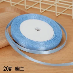 Elegant 6mm Satin Ribbon for DIY Crafts and Gift Wrapping (6mm Sky Blue)