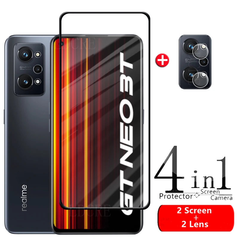 4-In-1 Per Oppo Realme Gt Neo 3T Glass Per Realme Gt Neo 3T Glass Full Screen Protector Per Realme Gt Neo 2 3 2T 3T Lens Glass