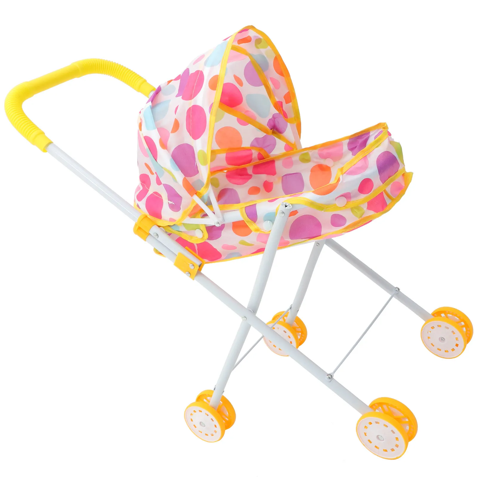 작은 시뮬레이션 유모차 카트 창의적인 어린이 놀이용 인형 집 장식 용 유모차 1-3세용