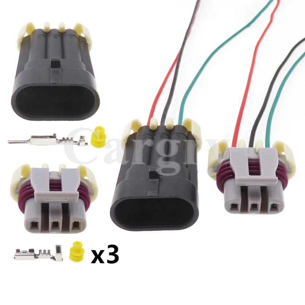 

1 Set 3P 12129946 Car Plastic Housing Sealed Socket Automotive Starter Crank Engine Speed Sensor Wire Harness Connector