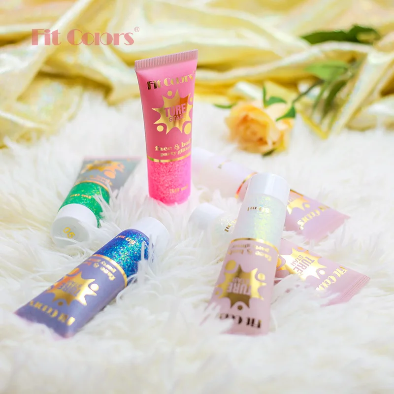 Facial&body Chameleon High Gloss Glitter Powder Long Lasting Waterproof Stage Party Glitter Eyeshadow Hair Face Body Glitter Gel 5