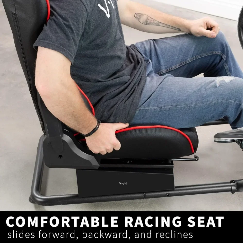 Gaming Chair with TV Mount, Wheel Stand, Gear Mount, Chairs and Frame Only, Racing Simulator Cockpit, Gaming Chair 6
