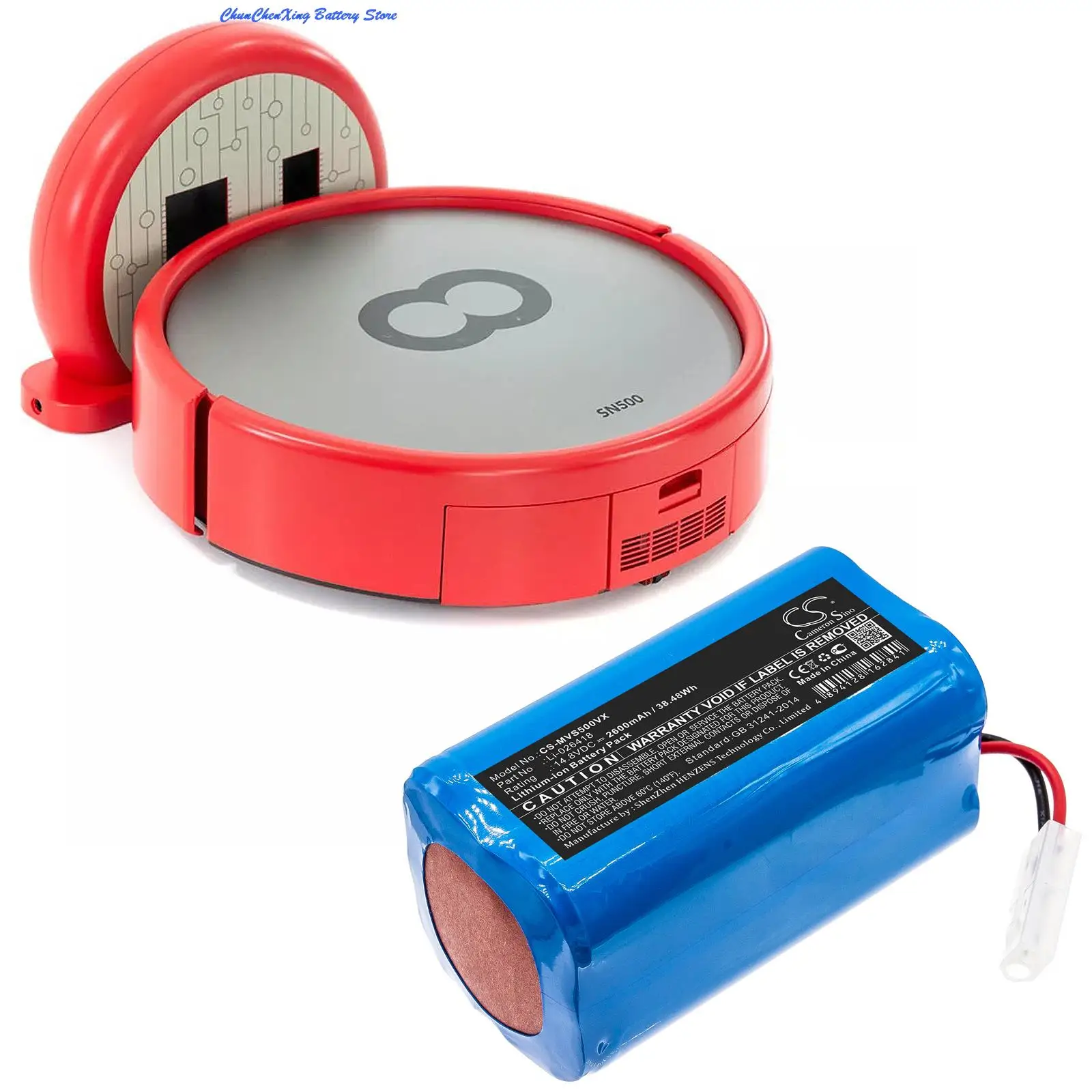 

OrangeYu 2600mAh Vacuum Battery for Flyco FC9601, FC9602, For Xiaomi G1 MI Robot, MI-G1, For Panasonic MC-RS53, MC-WRS53