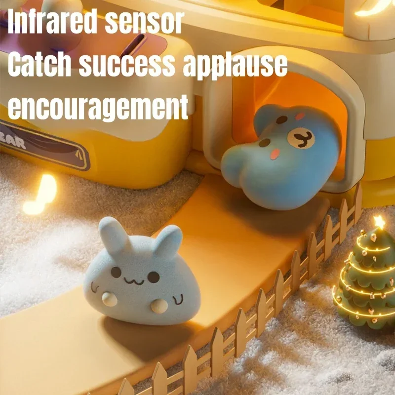 Kids Coin Operated Big Size Doll Claw Machine DIY Prize Vending Arcade Crane Toy with Light Music for Christmas Birthday Gifts