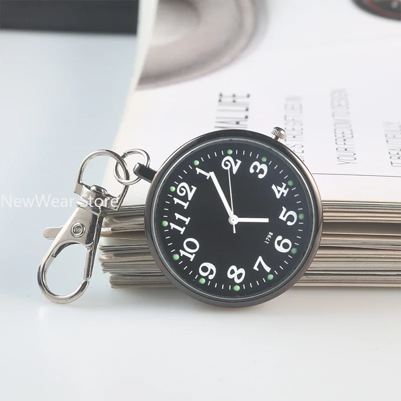 Pocket Watch For Unisex Women Mens Nurse Doctor Quartz Minimalist Key Buckle Pendant