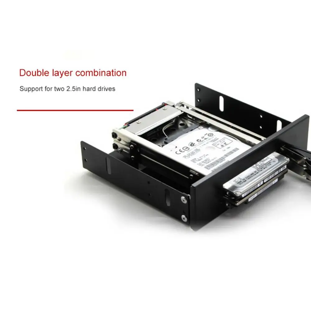 Móvel Ssd Disco Rígido Gabinete Interno Baía Dupla 2.5 Polegada Sata Hdd Bandeja Rack 2.5in - Imagem 6