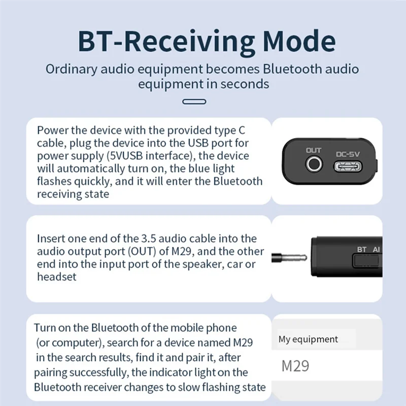 Y10A-New M29 Audio Ground Isolator 5.4 Bluetooth Receiver Common Ground Noise Filter Stereo Current Noise Eliminator