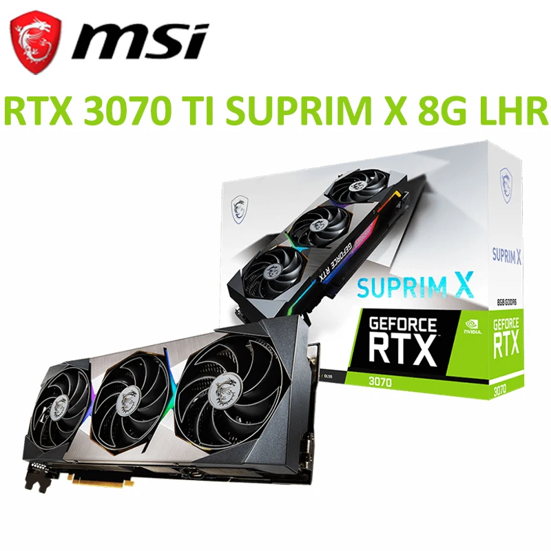 MSI GeForce RTX 3070 Ti VENTUS 3X 8G/RTX 3070Ti GAMING X TRIO/SUPRIM X  Video Card 256Bit GDDR6X 19Gbps GPU Graphic Card LHR New