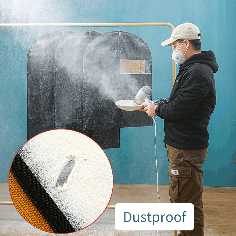 Dustproof Cloth Cover Bags With Zipper Wedding Dress Suit Coat Home Wardrobe Storage clothes storage bag clothing dust cover garment covers wedding dress dust cover