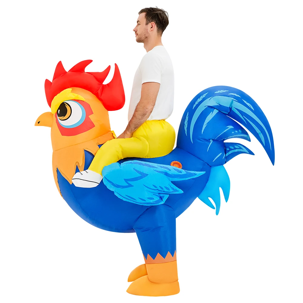 

New Style Rooster turkey Inflatable Costume Animal Anime Dress Suits Christmas Halloween Party Cosplay Costumes for Adult Kids