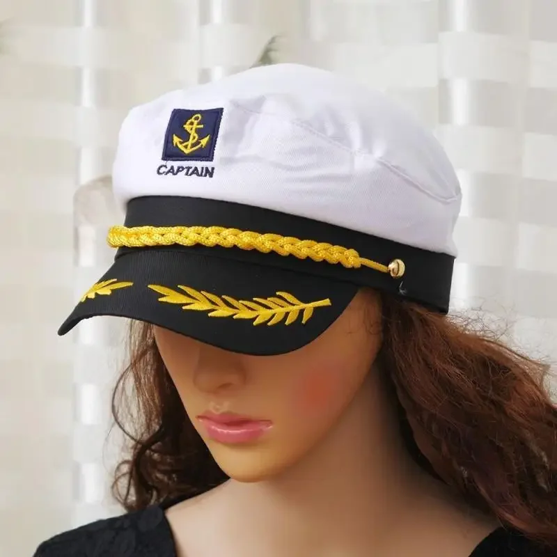 Ship Anchor Embroidered Captain's Cap Size Adjustable Yacht Boat