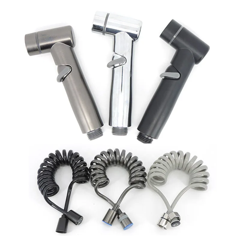 3 Colori Argento Nero Grigio Wc Bidet Spruzzatore Soffione Doccia Wc Bagno Portatile Bidet Spruzzatore Rubinetto Wc