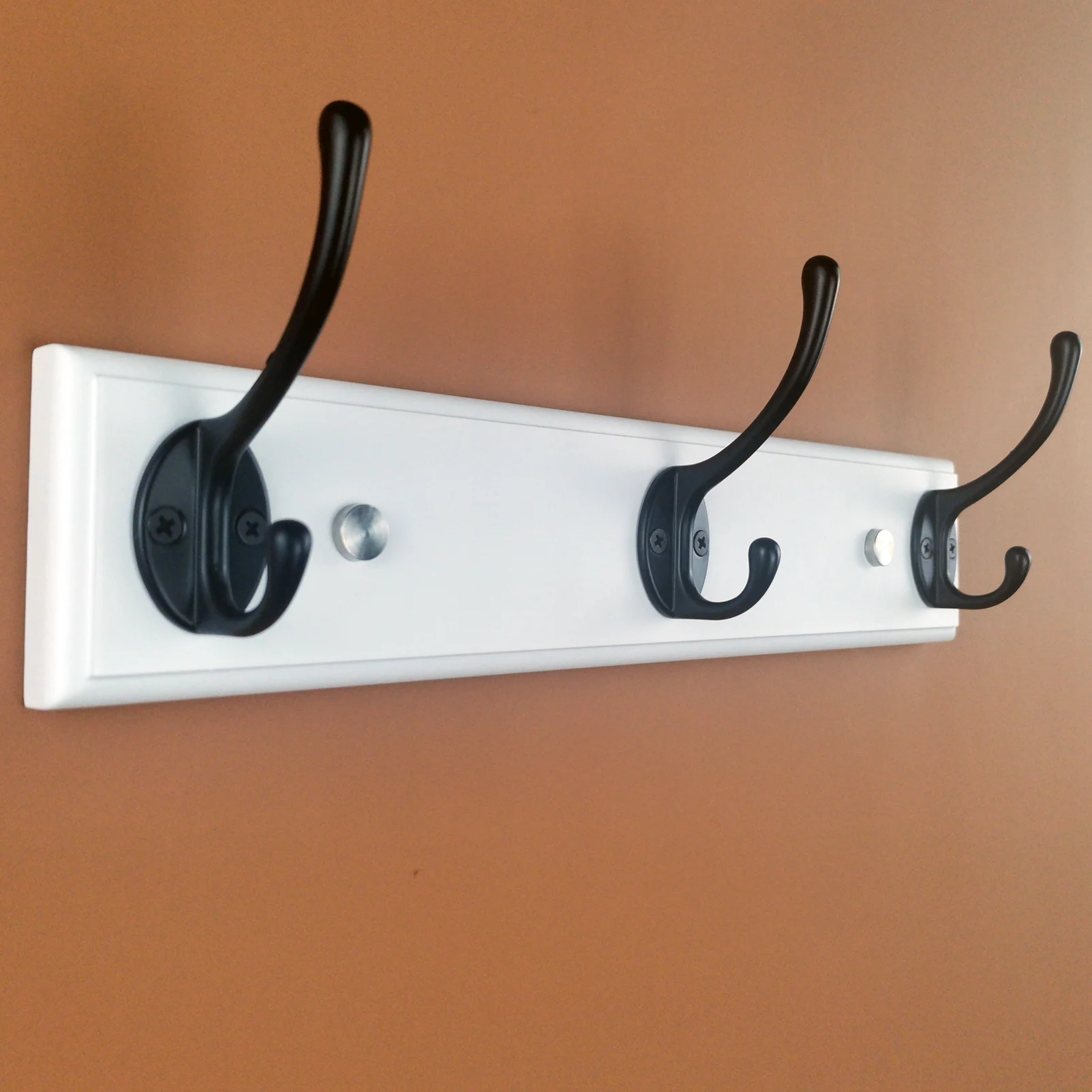 Wall Mounted Coat Rack 24 Inches with 6 Hooks - 2 Pack, Wall Coat Hooks Wall  Hat Hanger, Satin Nickel & White - AliExpress