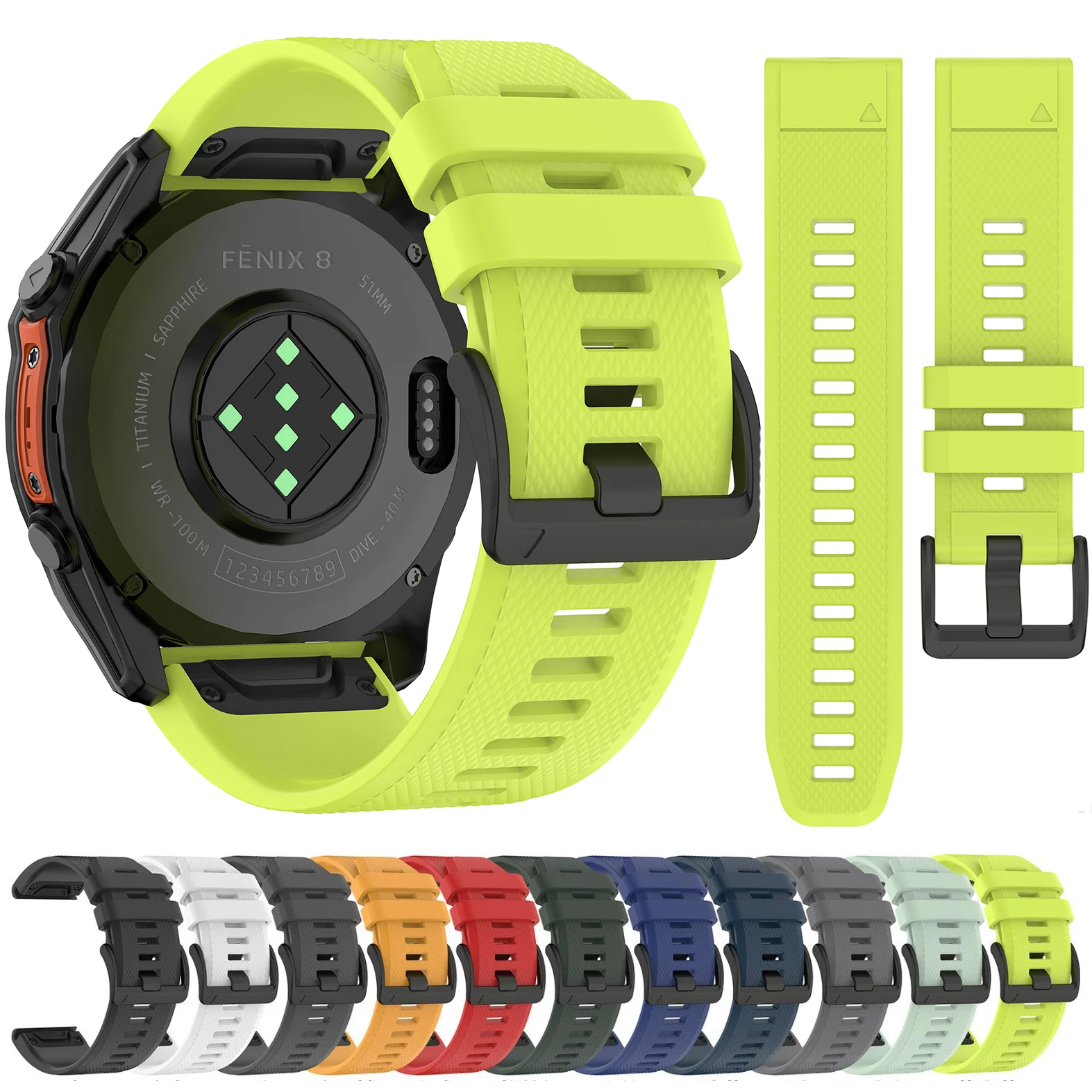 QuickFit Sports Silicone Watch Band - Enhanced Comfort and Durability for Active Lifestyles