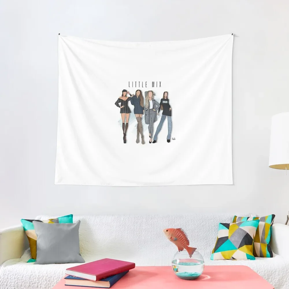 

Little mix fashion drawing Tapestry Decoration Wall Room Decor Cute Decoration Aesthetic Home Decoration Accessories Tapestry