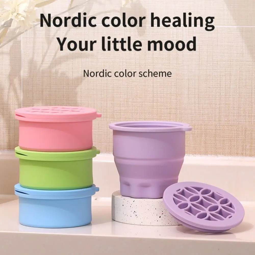 

Silicone Makeup Brush Cleaner Soft Multifunction Beauty Scrubber Board Foldable Powder Puff Cleaning Household