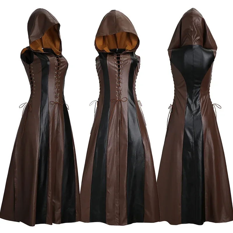 chinese dress ladies Medieval Long Sleeve Dress Dark Gray / XXXL
