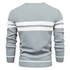New Autumn Pullover Men's Sweater O-neck Patchwork Long Sleeve Warm Slim Sweaters Men Casual Fashion Sweater Men Clothing 3