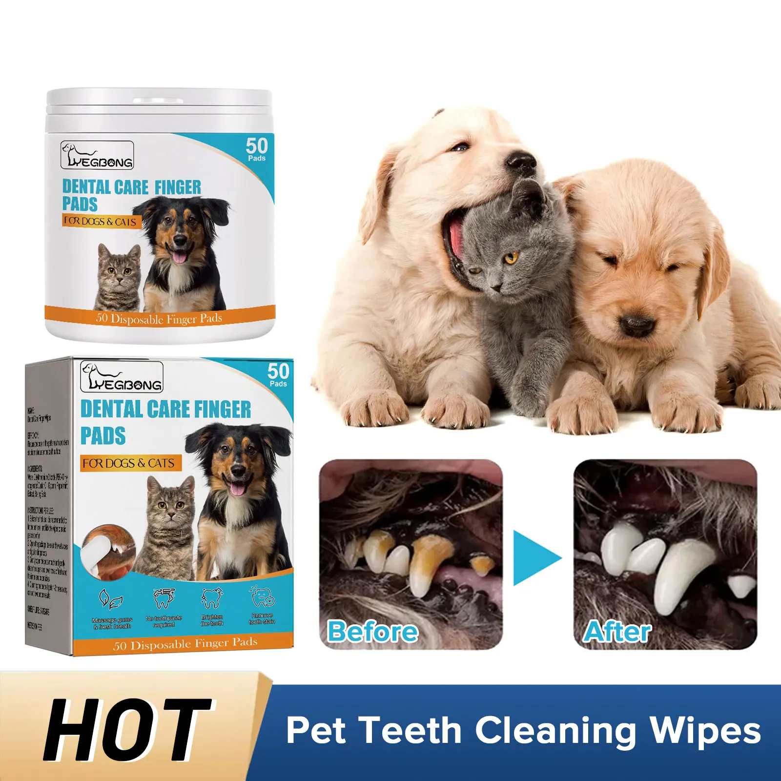

Салфетки для чистки зубов домашних животных, одноразовое средство для удаления кошек и зубов, нежная жвачка, очиститель плохого дыхания, полотенце для чистки зубов у собак