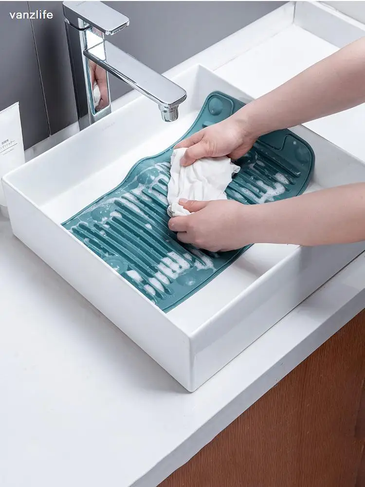 Vanzlife Pieghevole In Silicone Rub Garment Board Software Multifunzionale Ventosa Antiscivolo Rub Indumento Artefatto Washboard