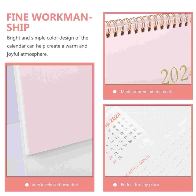 2024 Desk Calendar The Office Desk Decorations For Deskeations Delicate  Standing Decorative Students Small Fresh Table Home - AliExpress