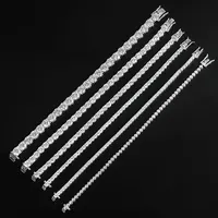 Factory Price D VVS1 Moissanite Tennis Bracelet 925 Sterling Silver Single Row Classics with GRA Bracelets for Women Man Jewelry