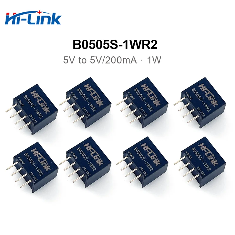 Hi-Link B0505S-1WR2 1W 5V 200mA DC-DC Power Supply Module CE RoHs 4.5-5.5Vdc