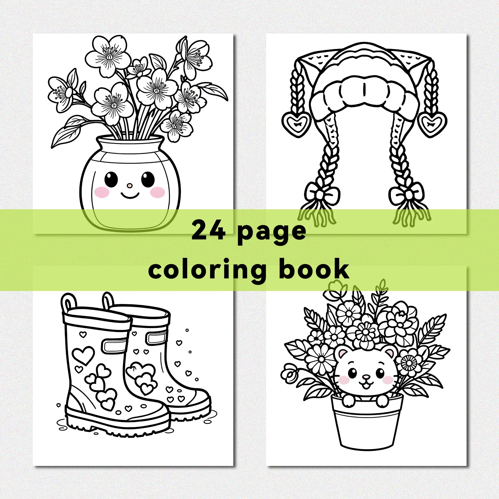 Simple and Cute Coloring Book for Adult and Teen Makeup Theme Graffiti Painting Book for Friends Holiday Perfect Gift 6