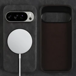 Luxury Magnetic Leather Case - Premium Full Protection Magsafe Shockproof Cover - Google Pixel 11 (BlackA26306)