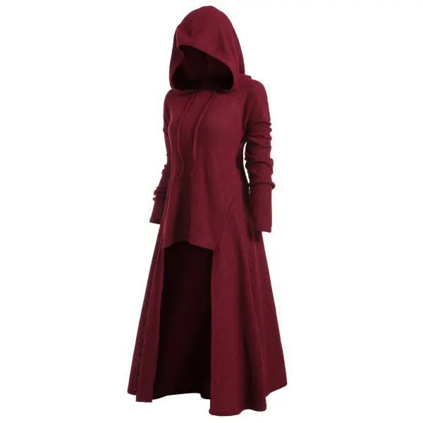

2023 Women's Oversized Dress with A Hooded Casual Loose Elastic Solid Color Jacket