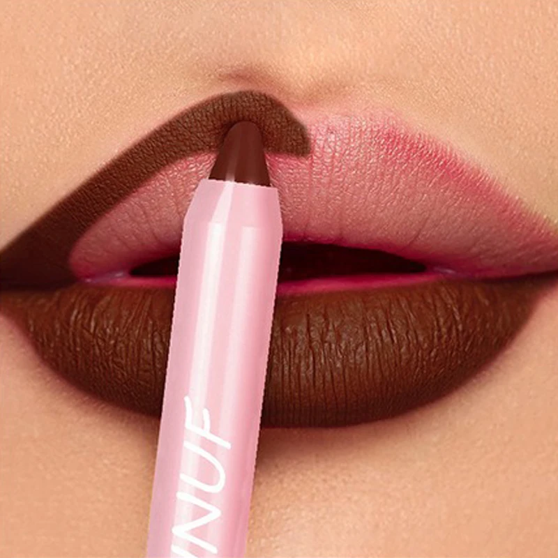18 Colors Lipstick Pencil Matte Velvet Waterproof Long-lasting Non-stick Cup Lip Stick Sexy Rose Red Nude Brown Lip Liner Makeup_voghion.com