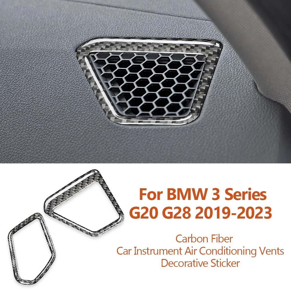 

For BMW 3 Series G20 G28 325li 2019-2023 Carbon Fiber Car Instrument Air Conditioning Vents Decorative Sticker Auto Accessories