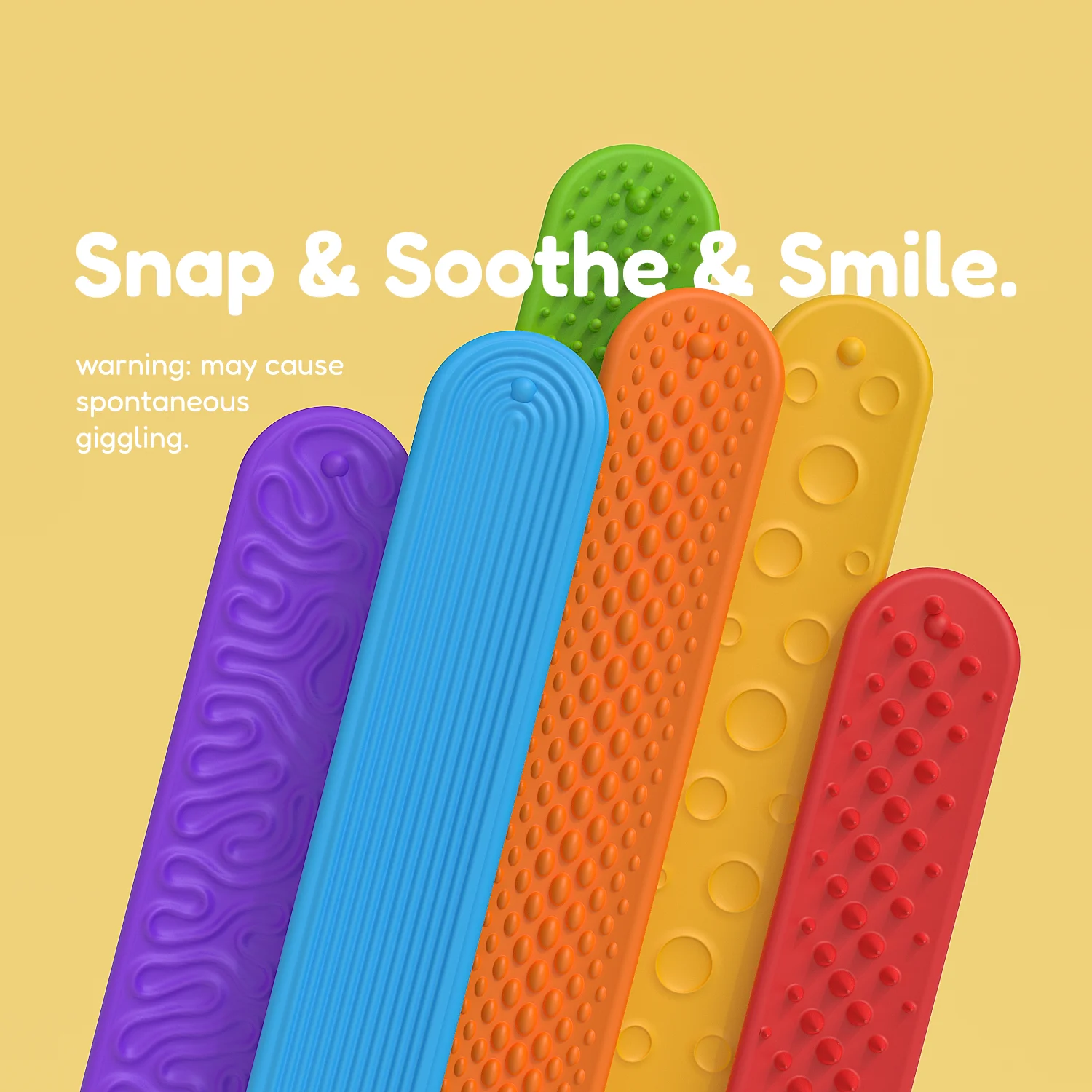 Fidget Toys Slap Bracelets Textured Silicone Sensory Toys for Autism Calming Sensory Toy Stress Fidgets for Adults Office Desk