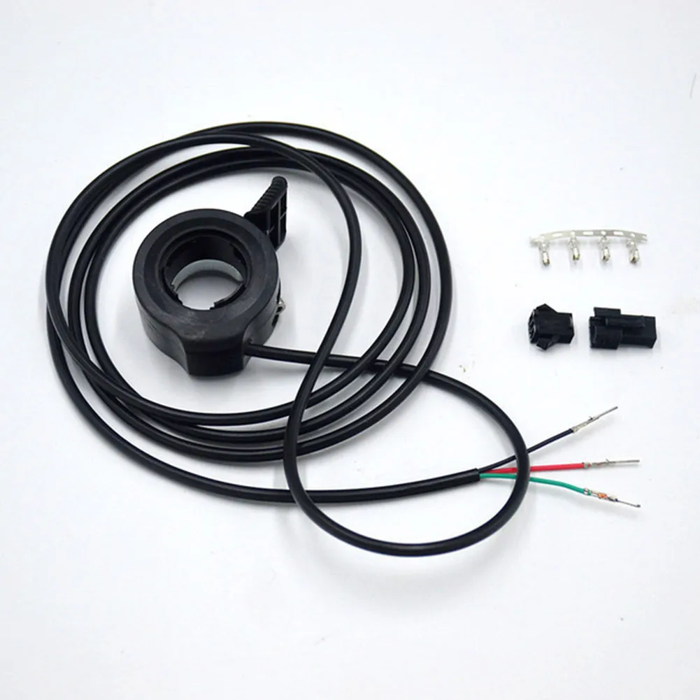 Electric Bike Throttle Electric Bike Parts Outdoor Thumb Throttle E Bike Parts Assembly Replacement Three-wire Black Ebike Electric Bike Electric Bicycle