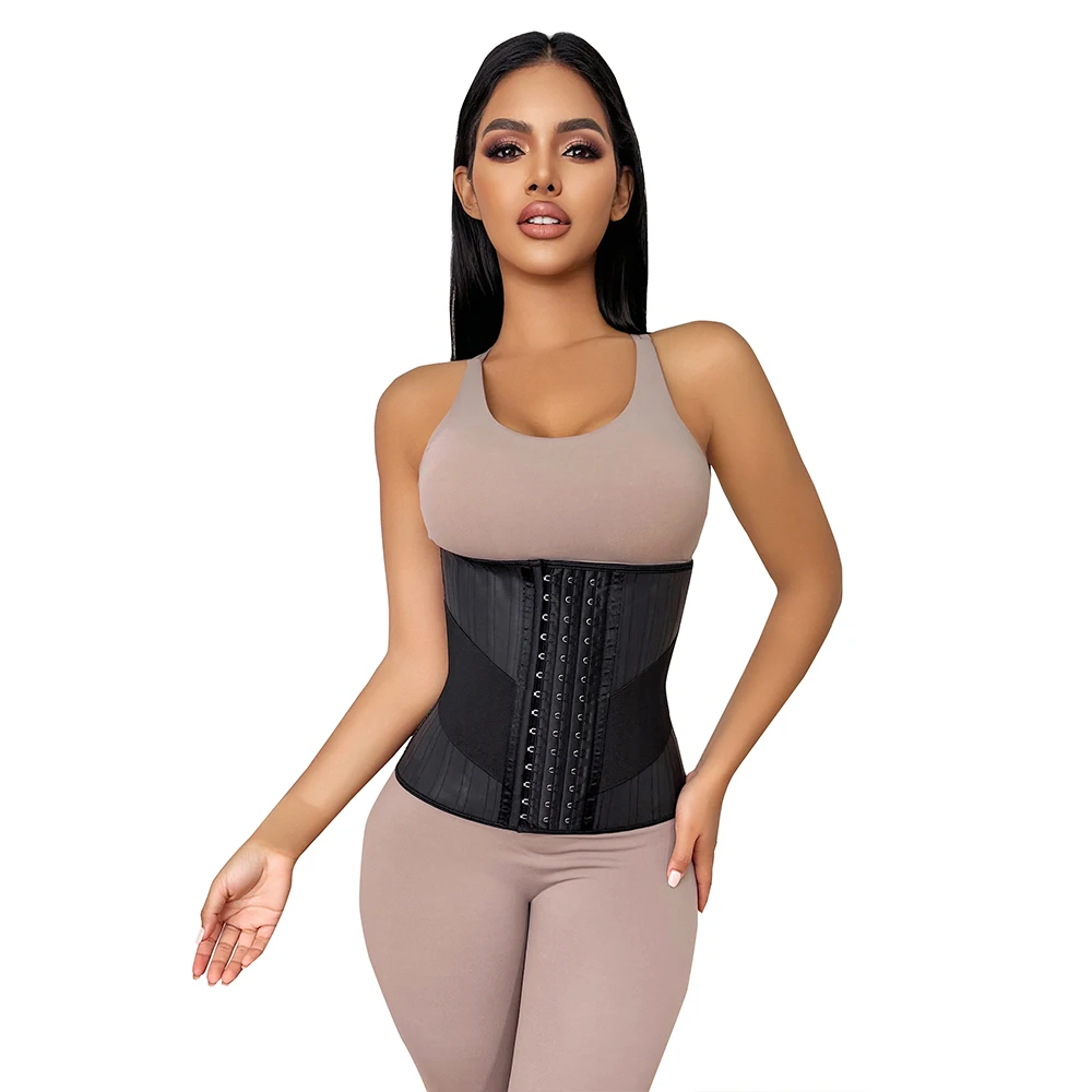 

Firm Tummy Control Girdle Latex Corset Woman Slimming Body Shaper 25 Steel Bone Slim Waist Trainer Belt