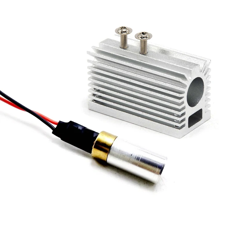 532nm 30mW Green Dot Light Laser Diode Module 5V Heatsink Cooling