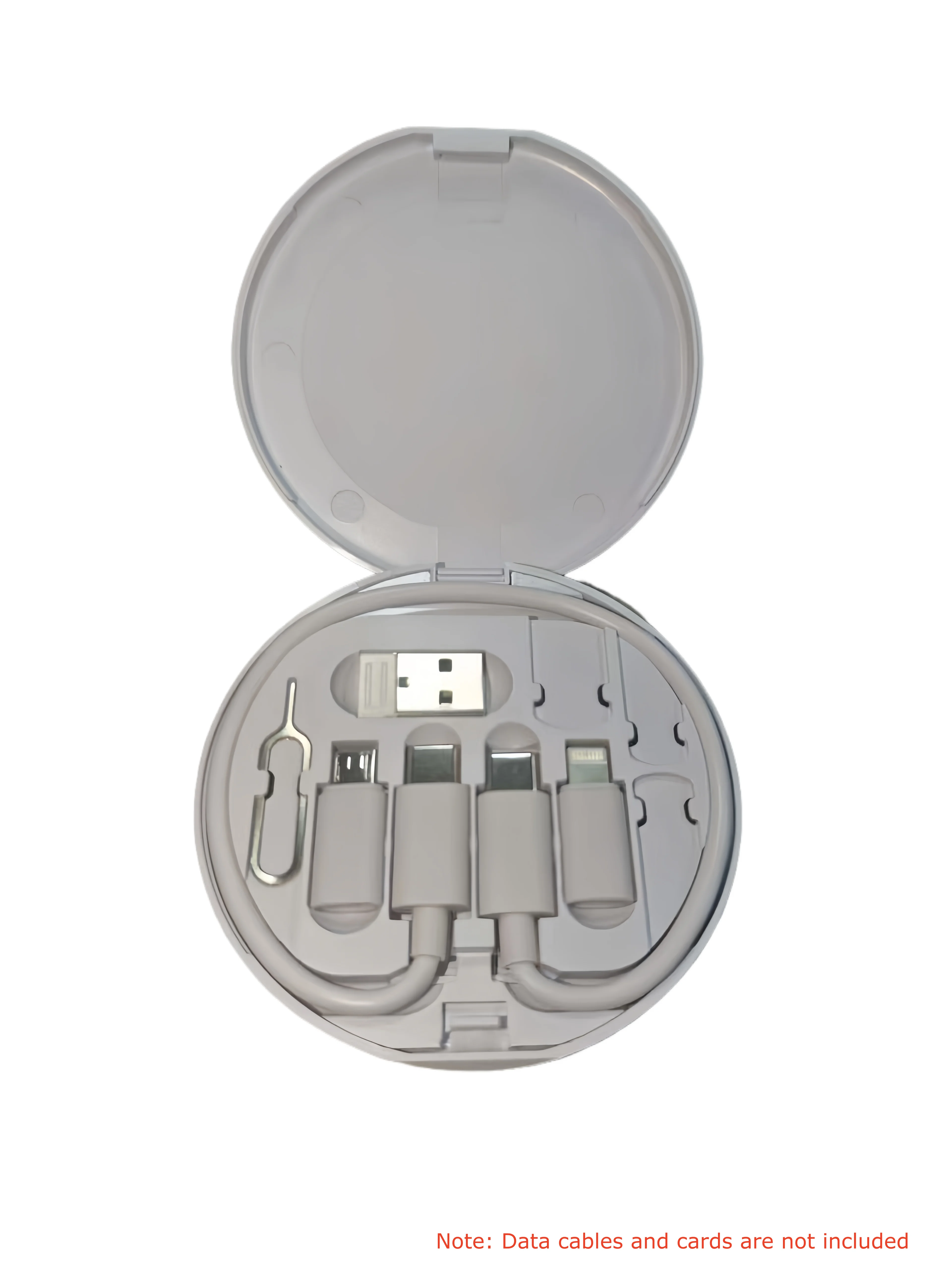 다기능 USB 데이터 케이블 보관함, 다중 USB 충전 어댑터가 포함된 케이블 키트, USB to C타입 USB 어댑터