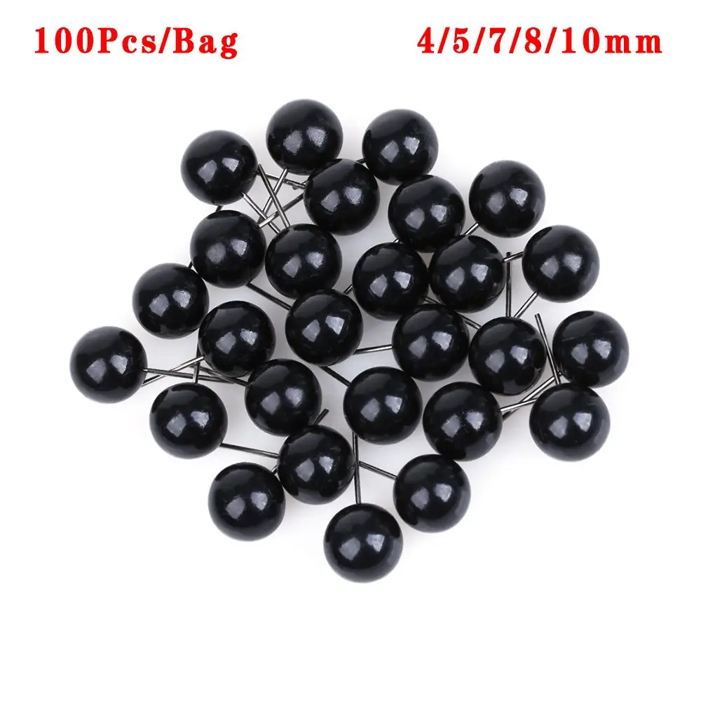 

100Pcs/Bag For Bears Animals Dolls Eyes 4/5/7/8/10mm Black Glass Eyes Needle Felting