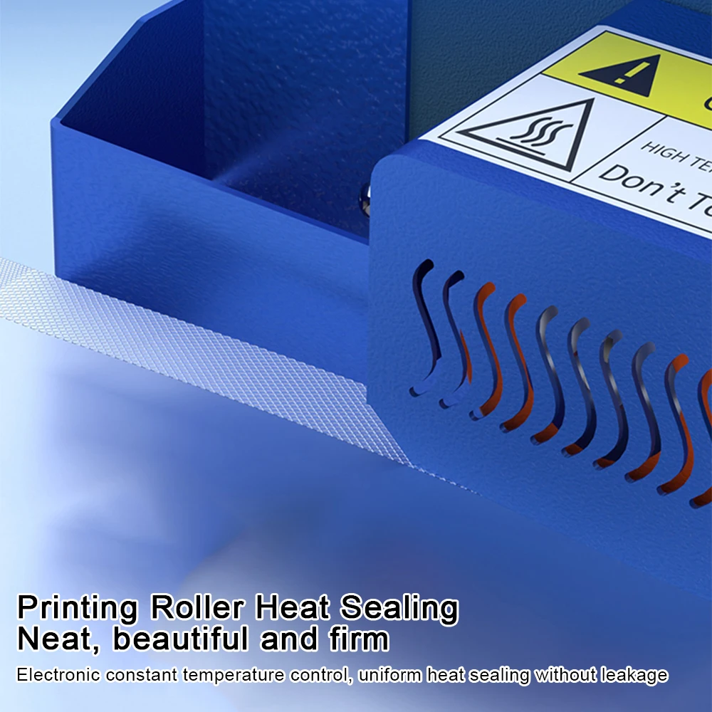 Electric Plastic Film Sealer Food Packaging Bag Continuous Heat Sealer Automatic Roller Temperature Control Sealing Machine