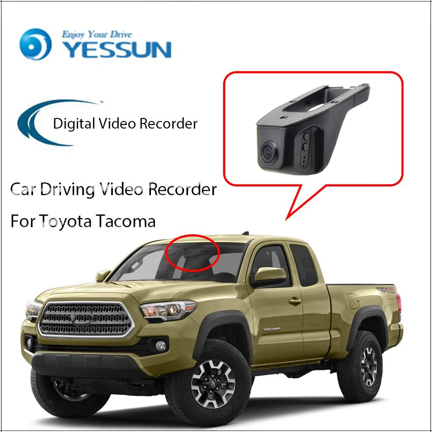 

YESSUN Not Reverse Parking Camera Car DVR Digital Video Recorder For Toyota Tacoma - Front Camera Dash HD 1080P