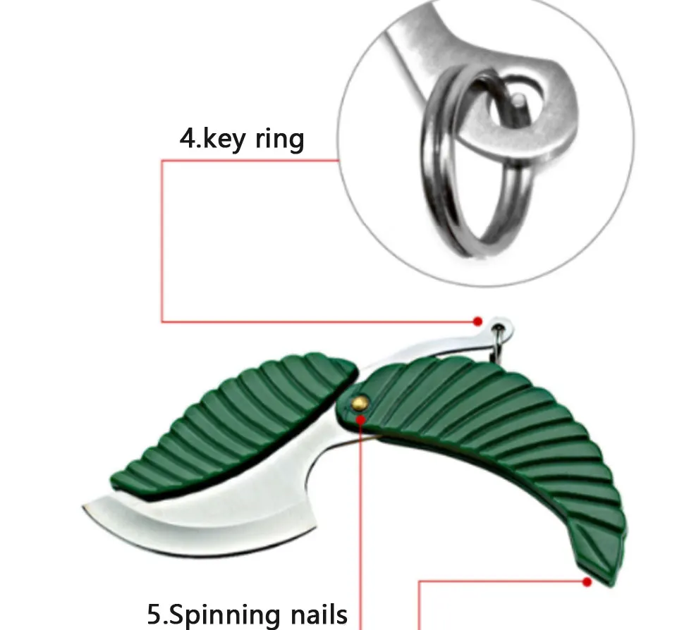 Buy quality Green Leaf Knife Leaf Knife Leaf Knife Creative Mini
