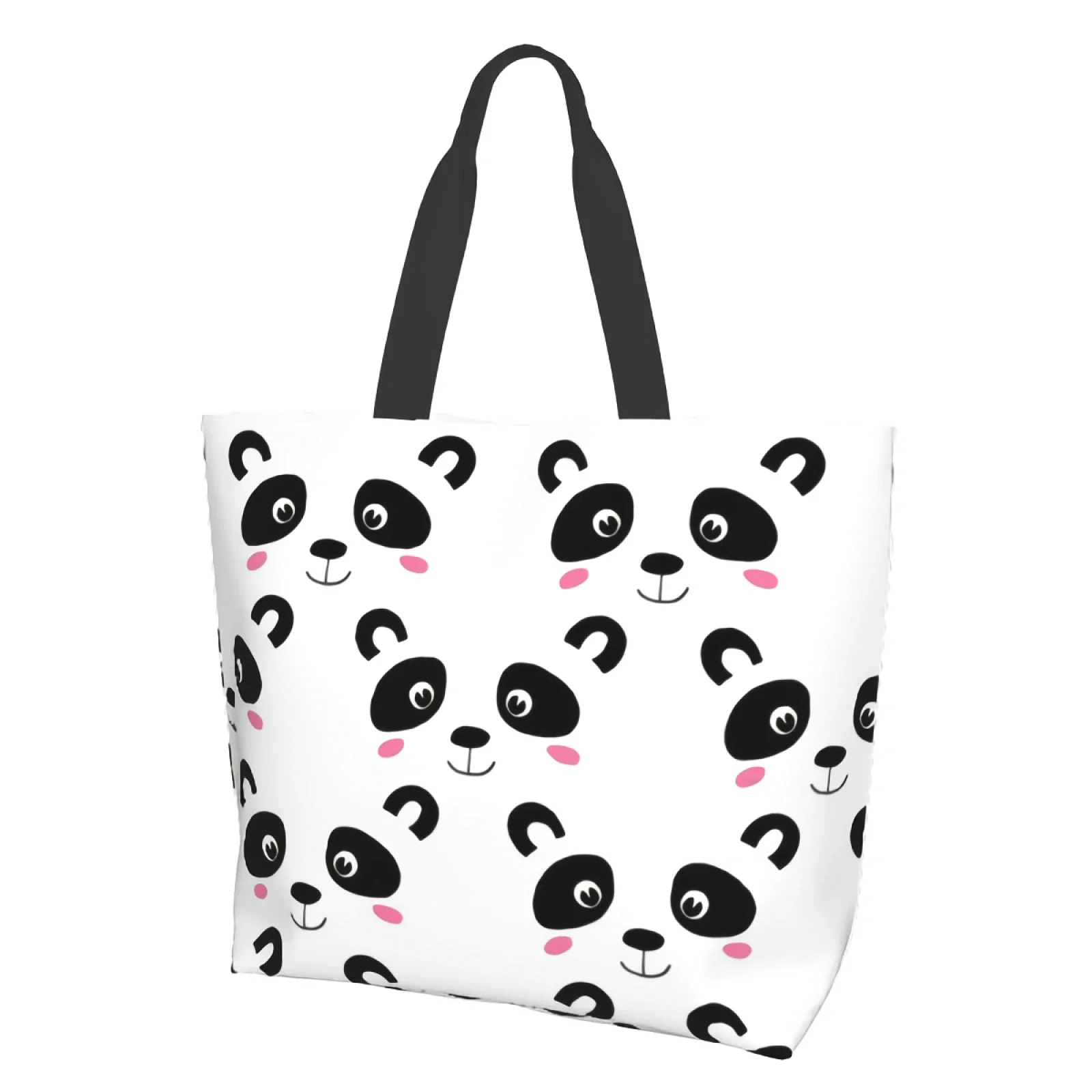 

Tote Bag for Women Cute Panda Baby Reusable Shopping Bags Beach Bag