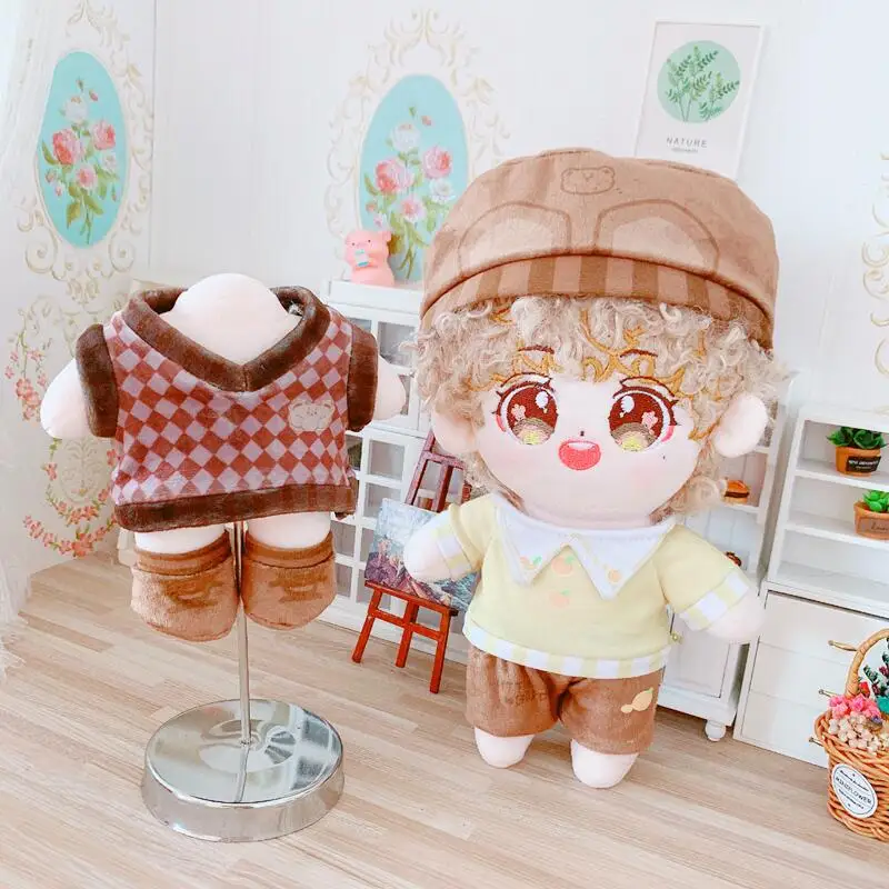 Hot Sell 20cm Doll Clothes with Hoodie Shoes Hat Bag Sweater Suit Accessories Doll Can Change Clothes Outfit Kids Fans Toys Gift