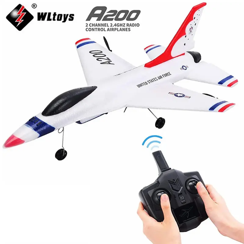 Wltoys WL XK A200 RC Airplane F-16B Drone Fixed Wing EPP Foam Remote Control Plane Aircraft Fighter Children Boy Toys Kids Gift 5